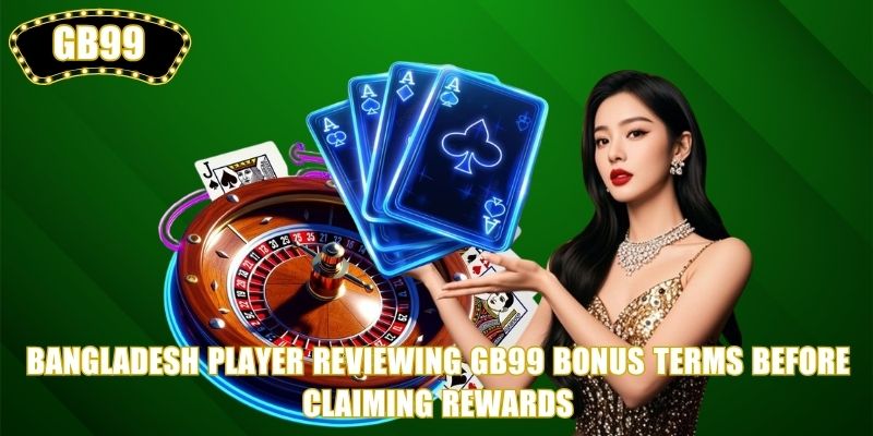 Bangladesh player reviewing GB99 Bonus terms before claiming rewards