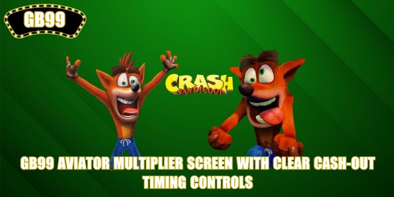 GB99 Aviator multiplier screen with clear cash-out timing controls