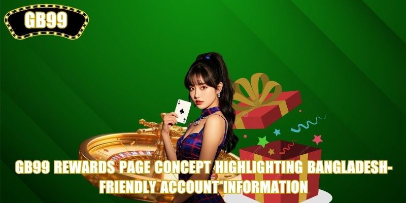 GB99 Rewards page concept highlighting Bangladesh-friendly account information