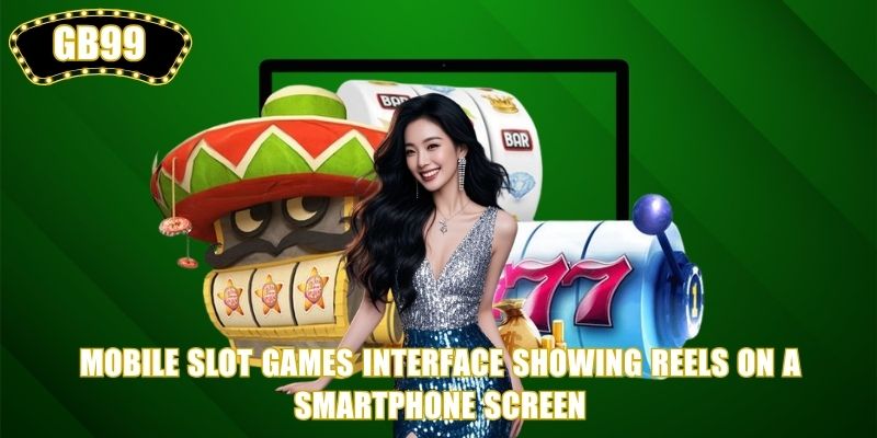 Mobile Slot Games interface showing reels on a smartphone screen