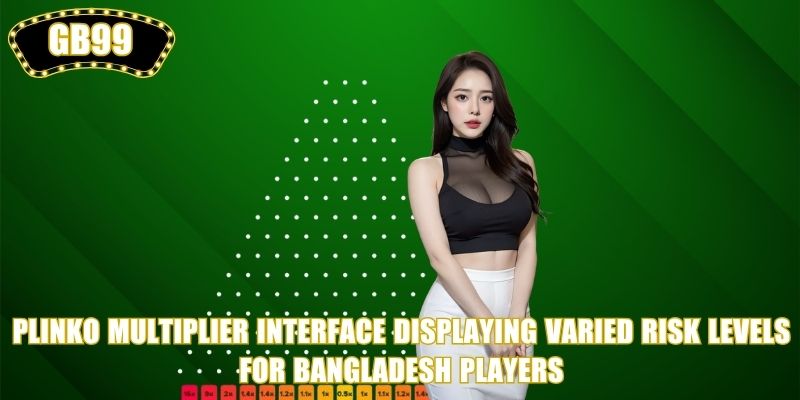 Plinko multiplier interface displaying varied risk levels for Bangladesh players