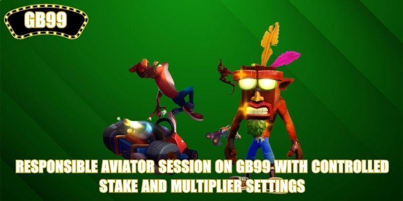 Responsible Aviator session on GB99 with controlled stake and multiplier settings